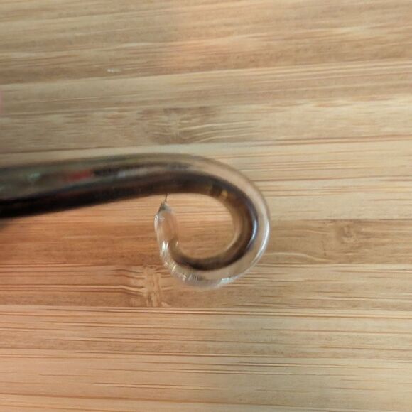 Glass pendant for necklace Murano style handmade multicolor glass metallic tear - Picture 3 of 3